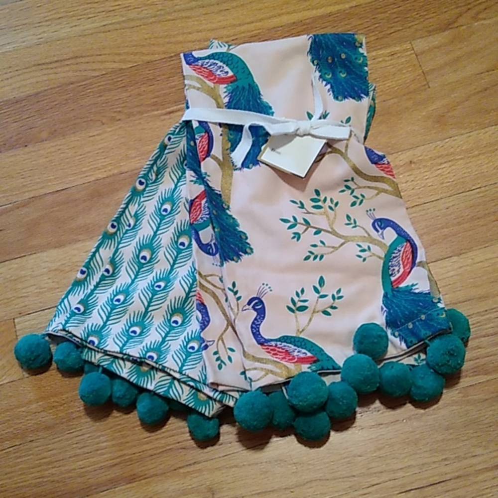 Peacock print tea towels